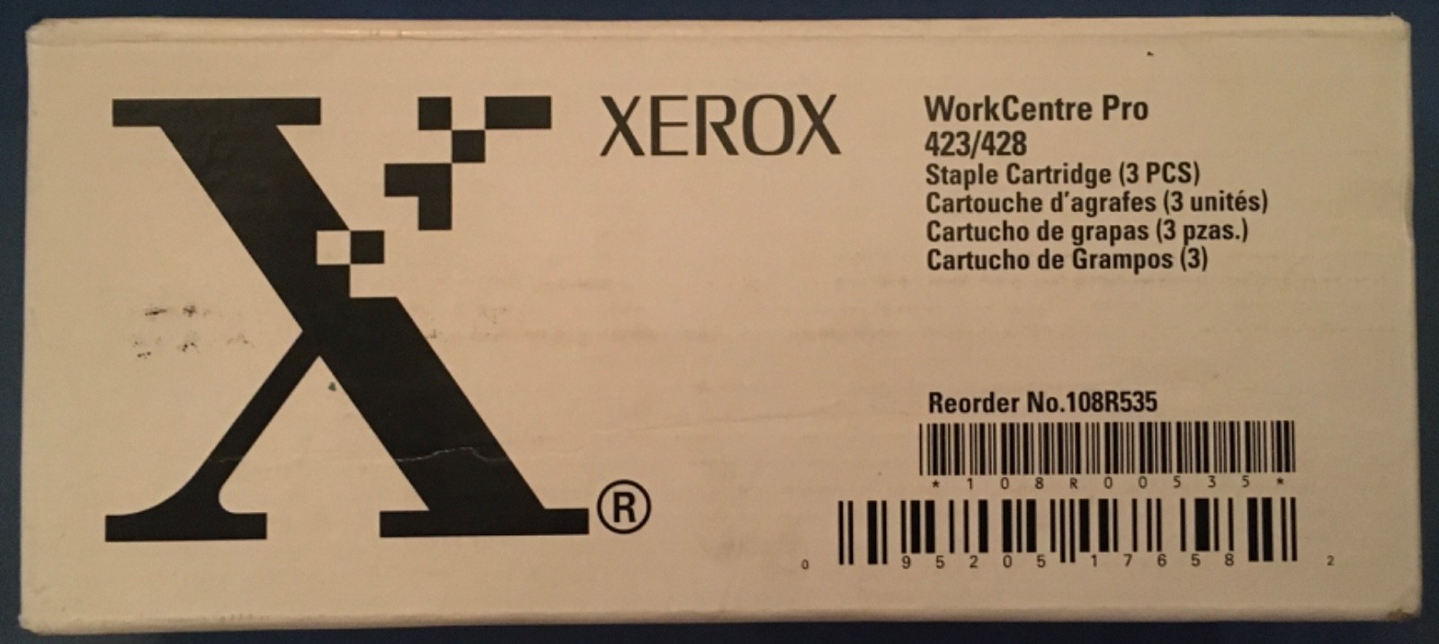 NEW UNOPENED Xerox WorkCentre Pro 423/428 OEM 3 Staple Cartridge Pack 108R535