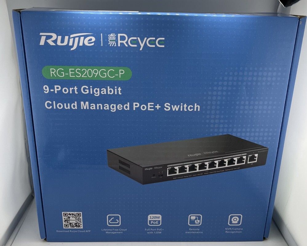 RUIJIE REYEE RG-ES209GC-P 9 PORT GIGABIT CLOUD MANAGED POE+ SWITCH