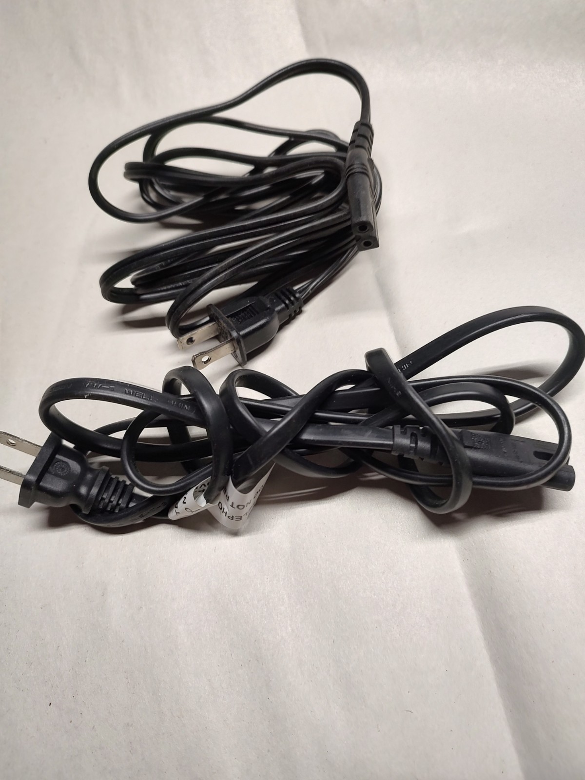 3 qty 6 Ft WELL-SHIN WS-027A-2 figure 8 WALL POWER CORD 2 Prong 125V 7A -E115330