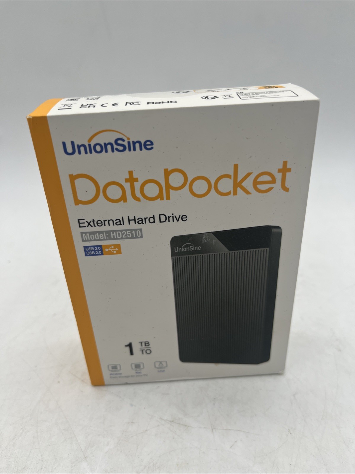 Union Sine data pocket 1TB external hard drive model: HD2510