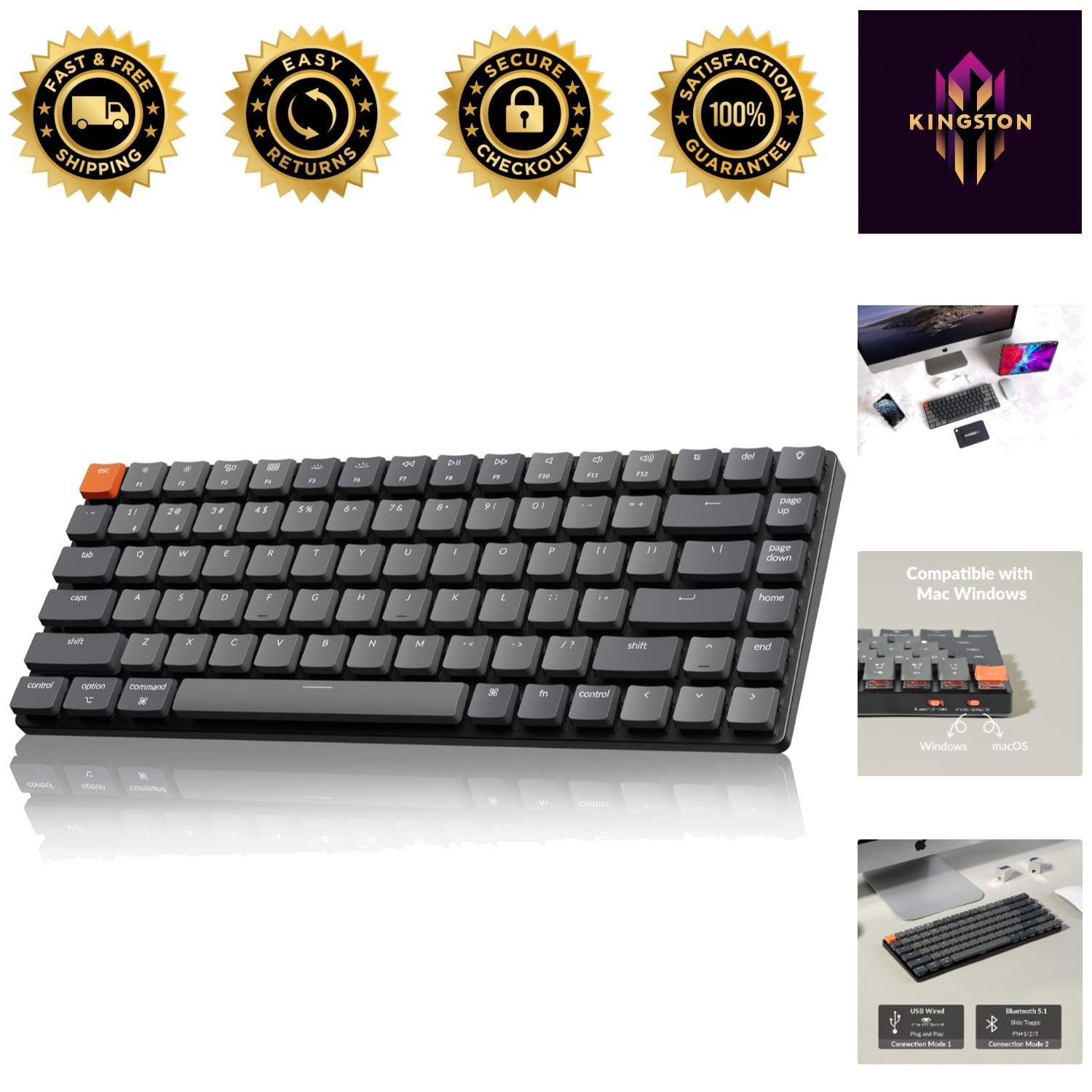 Lightweight K3 QMK 75% Mechanical Keyboard - Perfect for Travel and Multitasking