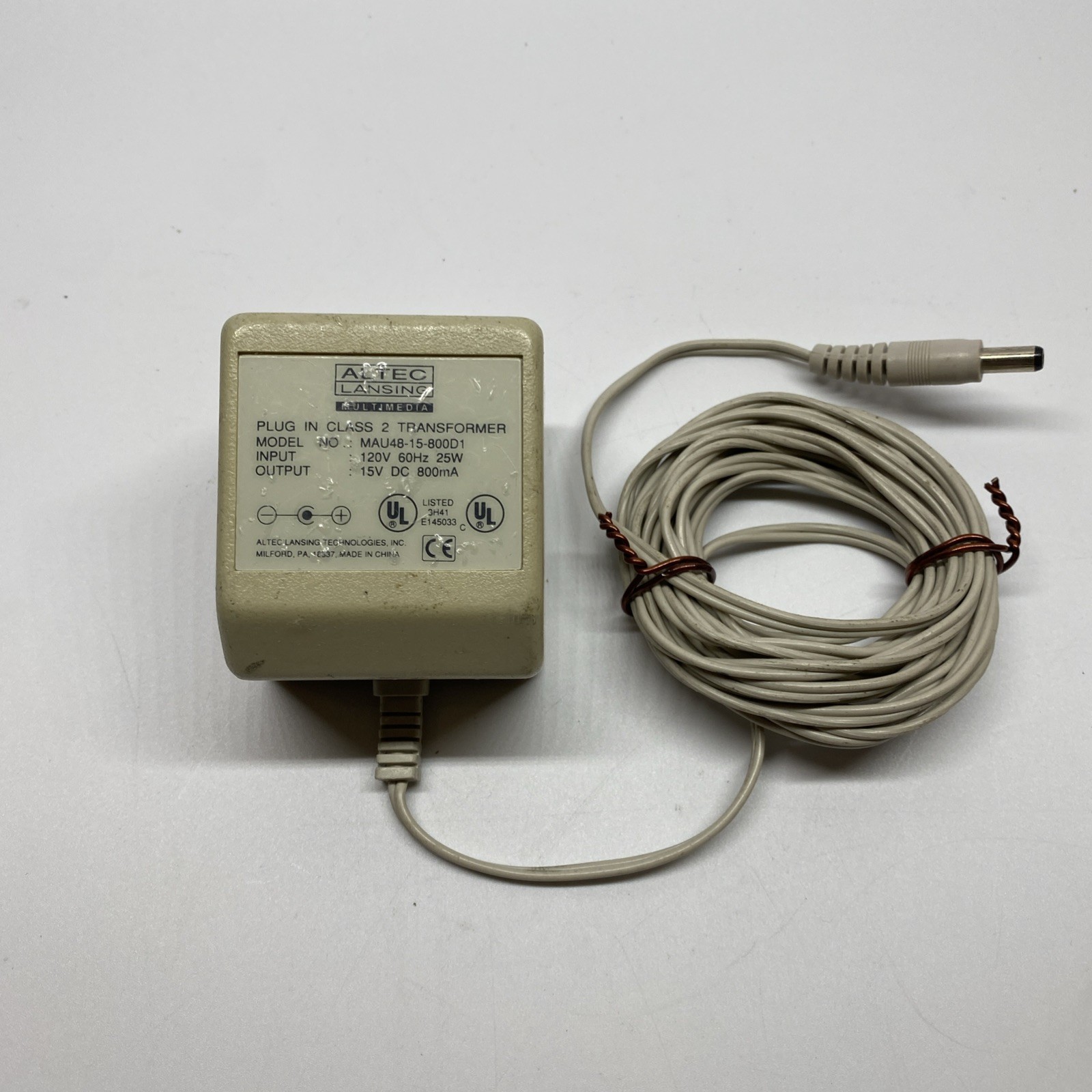 Altec Lansing 4815090R3CT AC Adapter, 15 Volt 900mA, 15.4V 800mA Computers