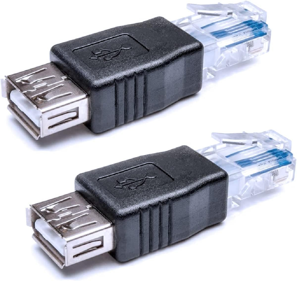 Ethernet to USB Adapter RJ45 to USB 2.0 Adapter 2-Pack