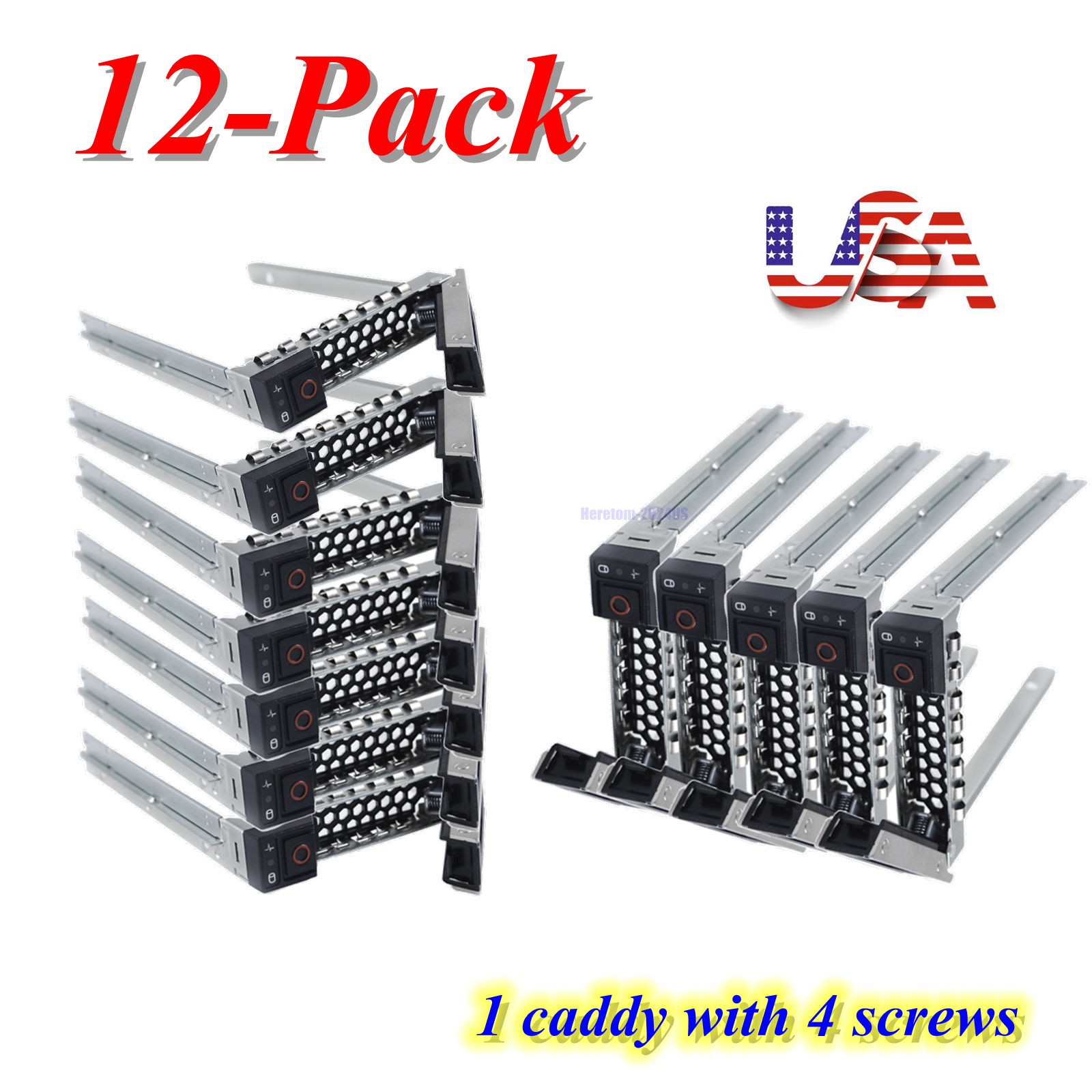 DXD9H 2.5" SFF Hot Swap Caddy Tray for Dell PowerEdge R650 Gen15 12 Bay 12-Pack