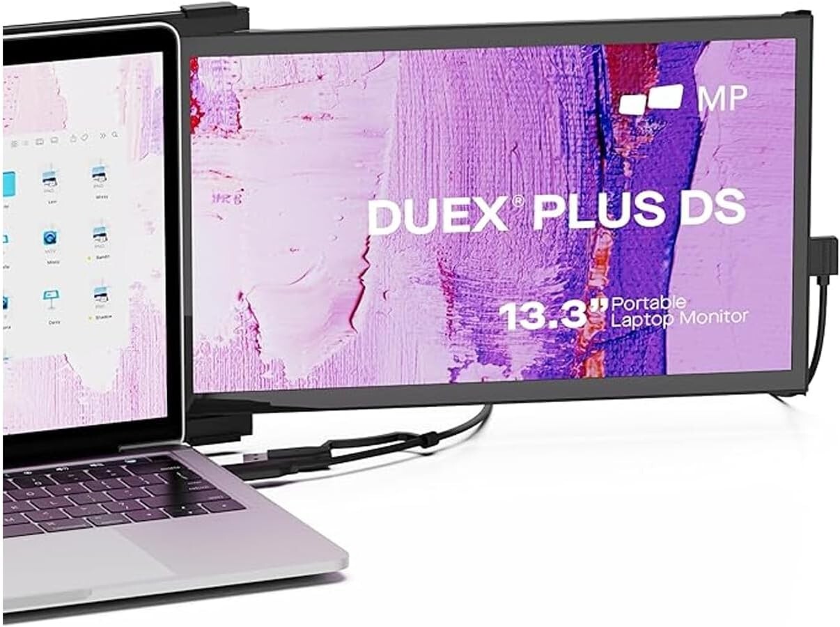 Duex Plus DS Mobile Pixels Portable Monitor for Laptop, 13.3" FHD IPS 1080P