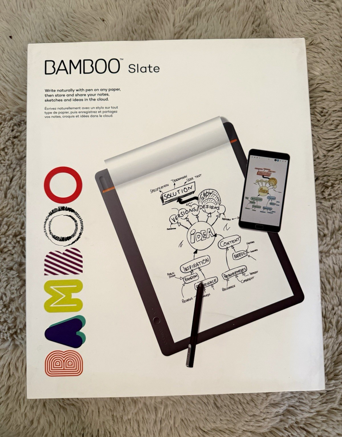 Wacom Bamboo Slate Large Graphics Tablet USB with Stylus/Pen & Cable