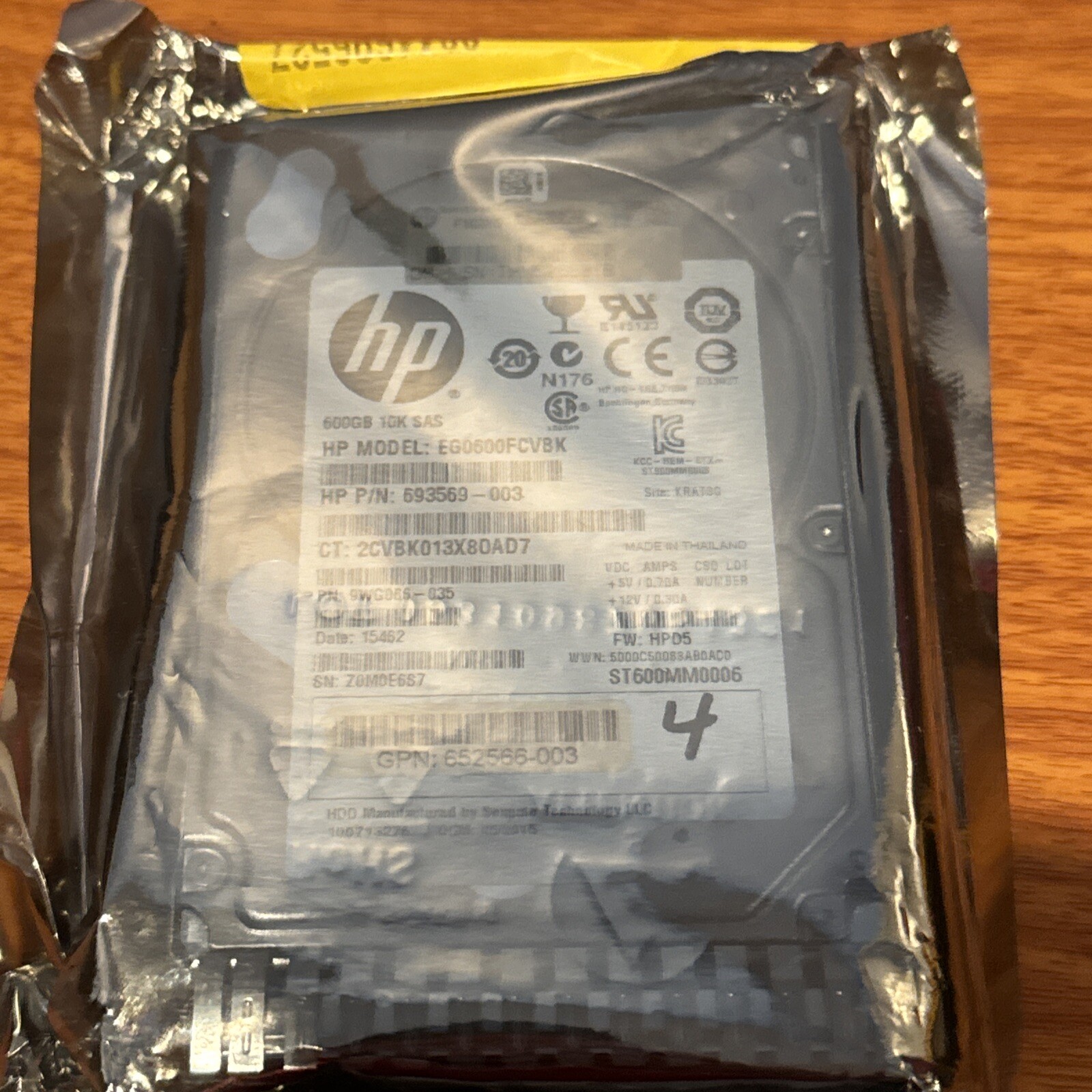 HP 600GB 10K EG0600FCVBK