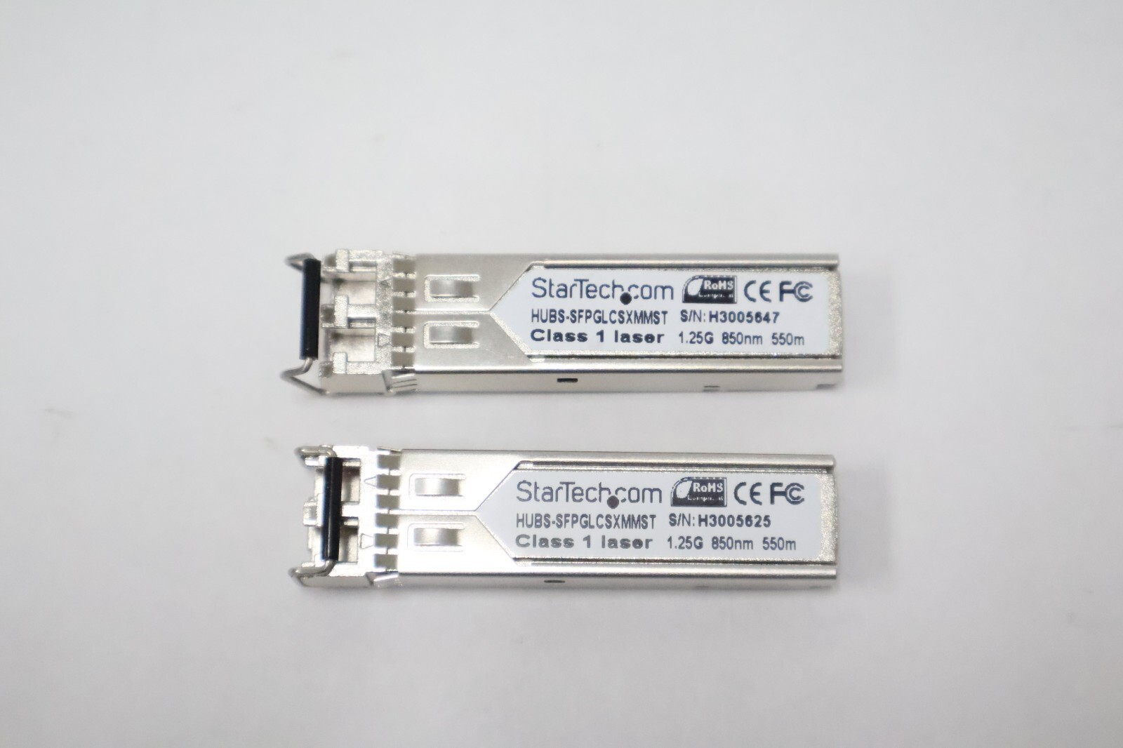 Lot of 2 Startech.com Cisco SFPGLCSXMMST SFP Module 1000Base-SX