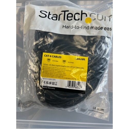 Startech N6PATCH10RD 10FT CAT6 RED GIGABIT RJ45 UTP PATCH CORD