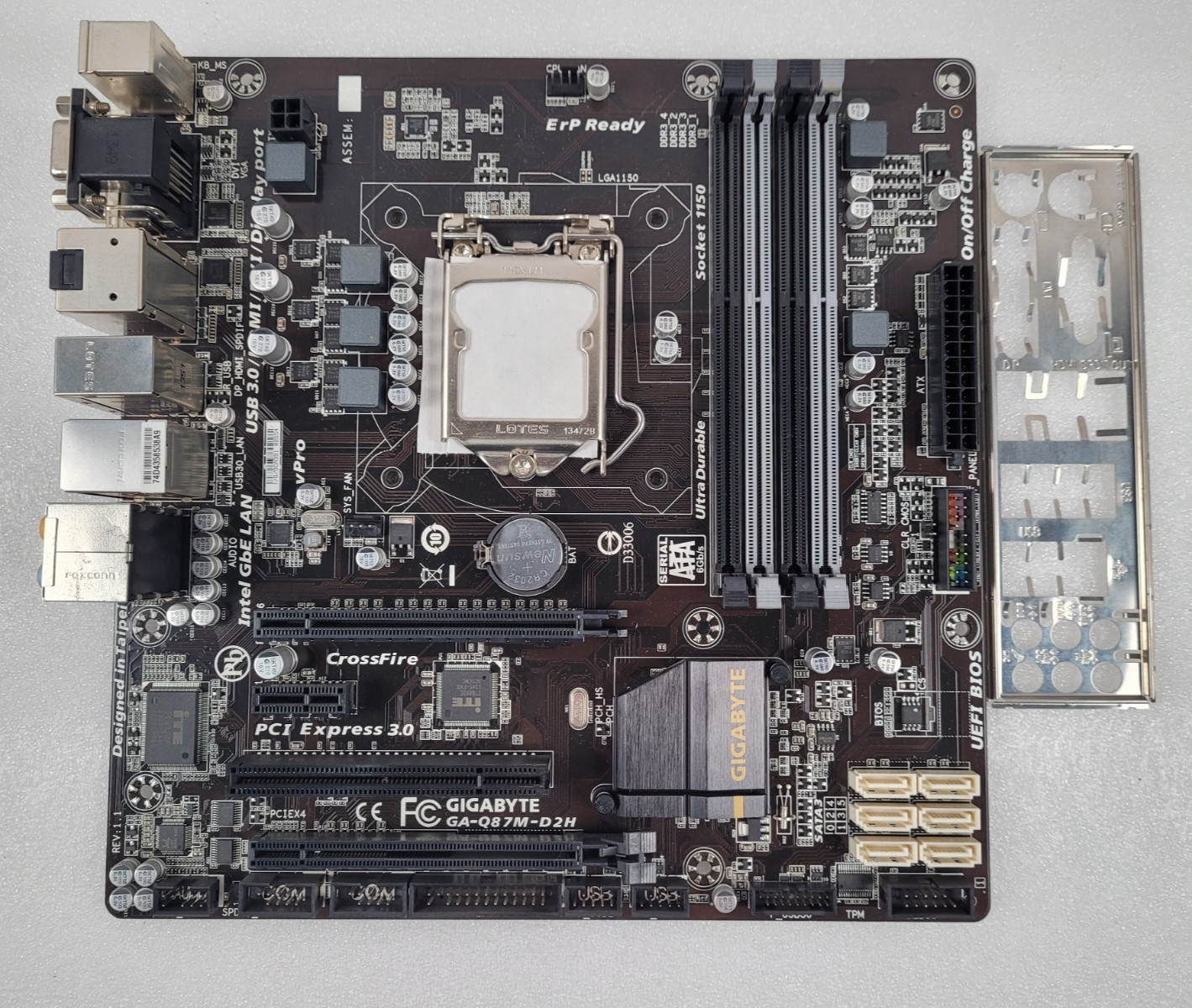 Gigabyte GA-Q87M-D2H LGA1150 DDR3 HDMI DP mATX motherboard