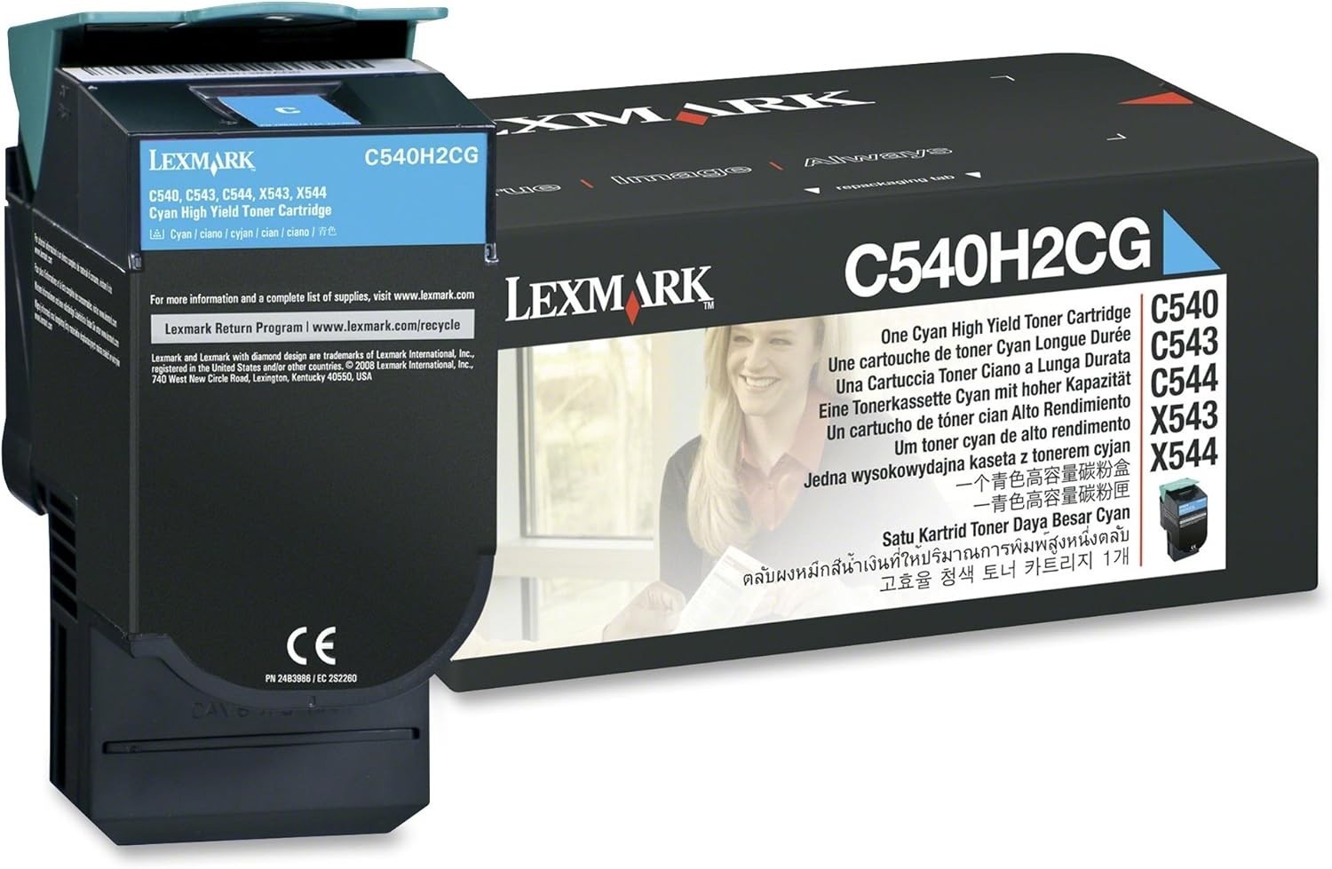 Original Lexmark C540H2CG Cyan Toner. New Sealed Box, We Ship Fast