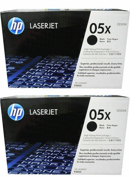 2 Genuine UNUSED HP 05X Toners Never Put into a Printer CE505X *UNUSED NO BOX*