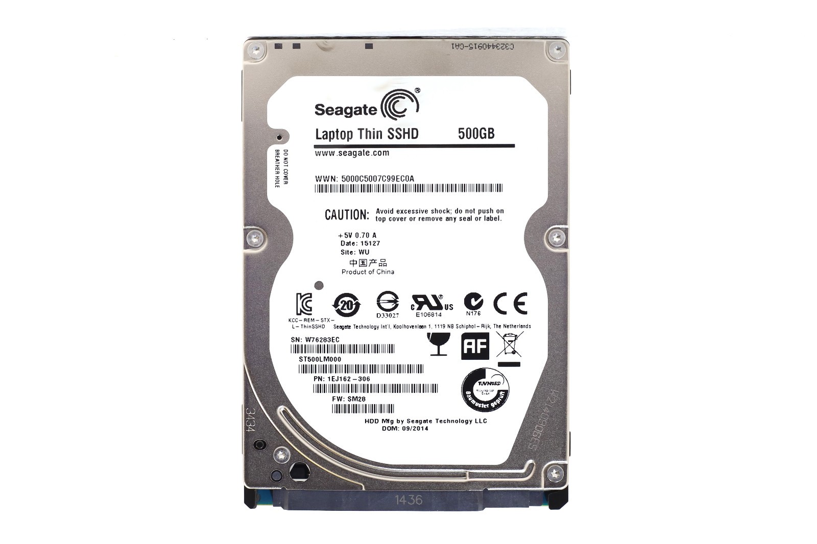 Seagate ST500LM000 500GB 2.5" 6Gb/s 5.4K RPM SATA Hard Drive P/N: 1EJ162-306