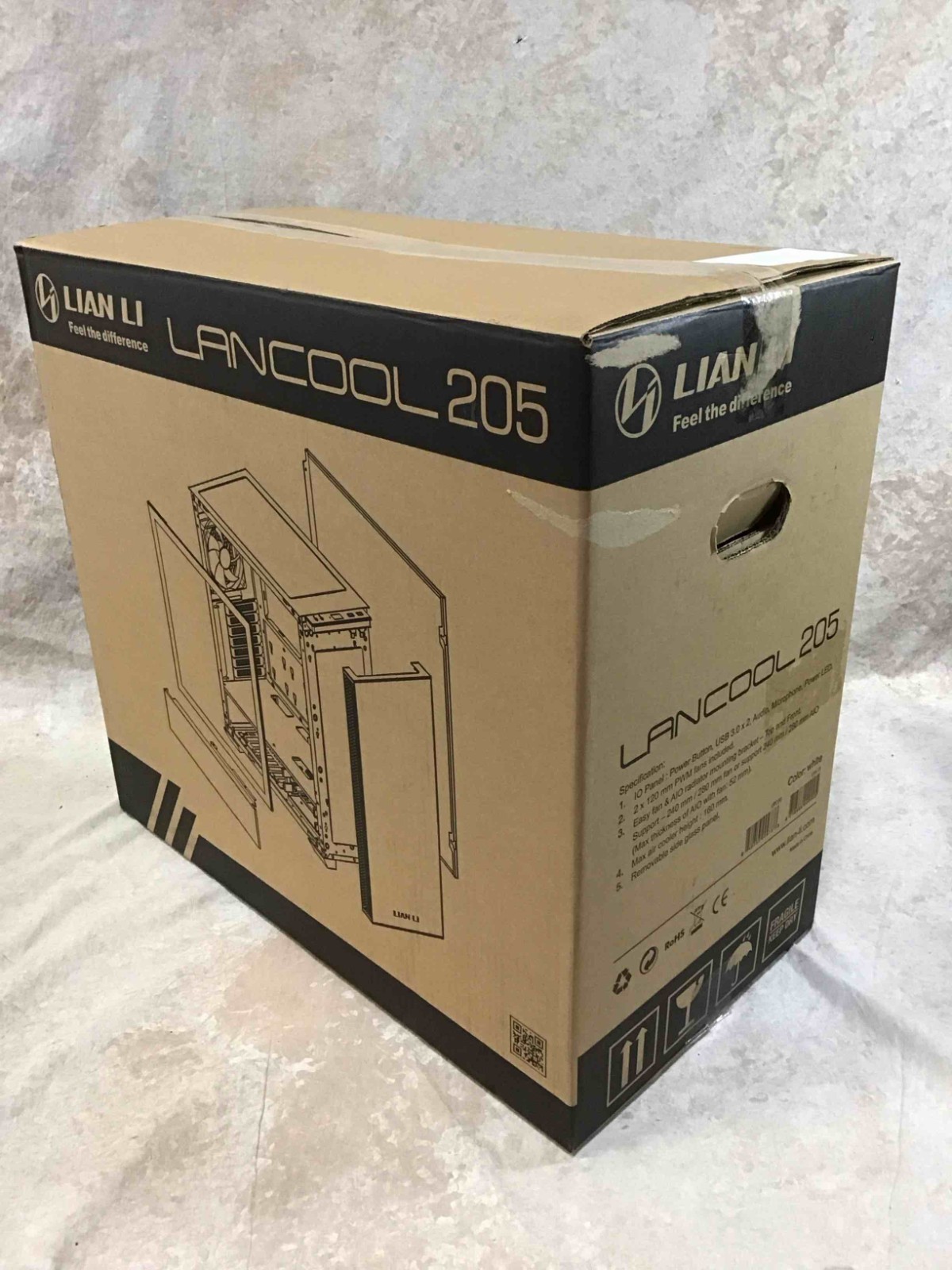 Lian Li V100 V100RW ATX Mid-Tower PC Case 4 x 120mm ARGB PWM Fans Pre-Installed