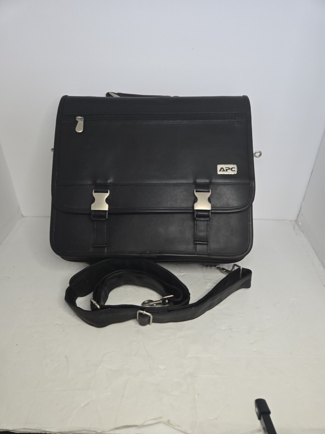  APC Briefcase Attache Zippered Portfolio Laptop Messenger Bag Black
