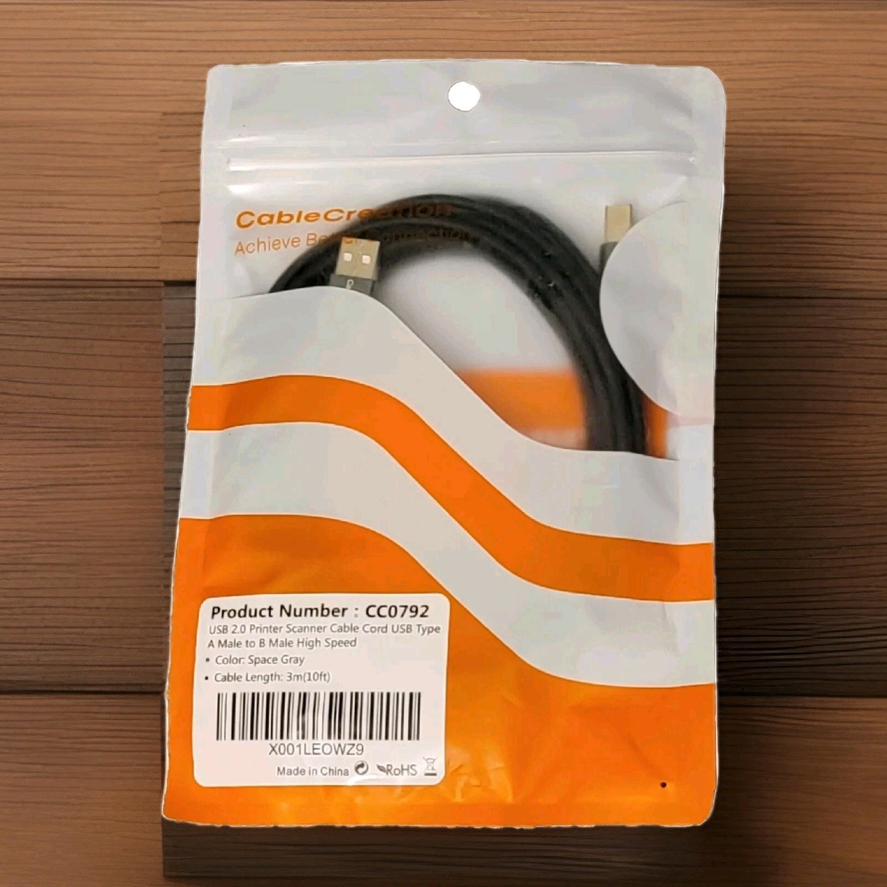 USB 2.0 High Speed Printer Scanner Cable Creation Cord 10' CC0792 New