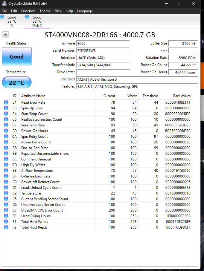Seagate ST4000VN008 IronWolf 4TB 5900RPM 3.5" NAS HD *FREE SHIPPING