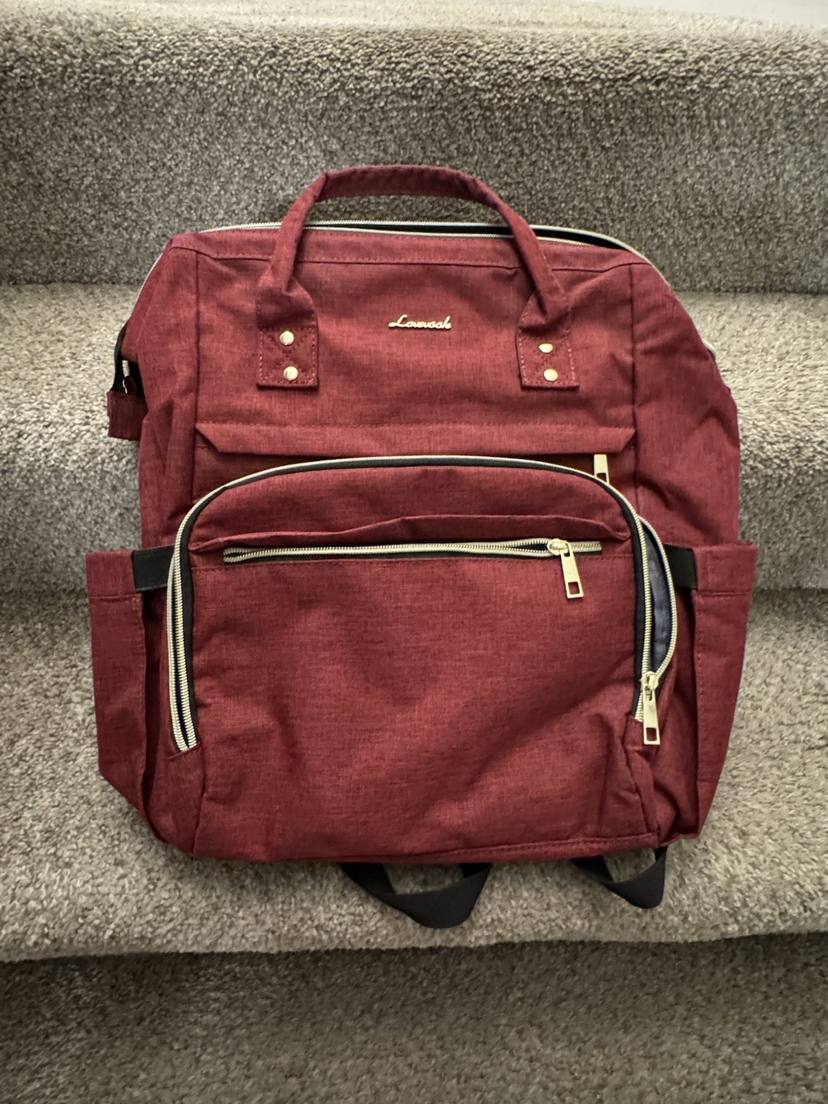 LOVEVOOK Laptop Backpack for Women,15.6 Inch Computer Burgundy *See Pics