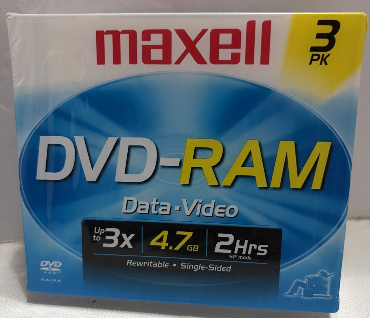 Maxell DVD-RAM 4.7GB 3X Rewritable 3 Pack LOT OF 2 6 Discs NEW SEALED