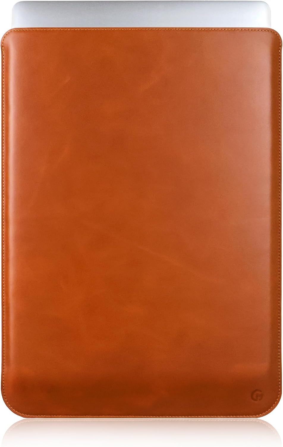 Sleeve for MacBook Pro & Air 13-16 Inch - Genuine Full Grain Leather, Soft Wool