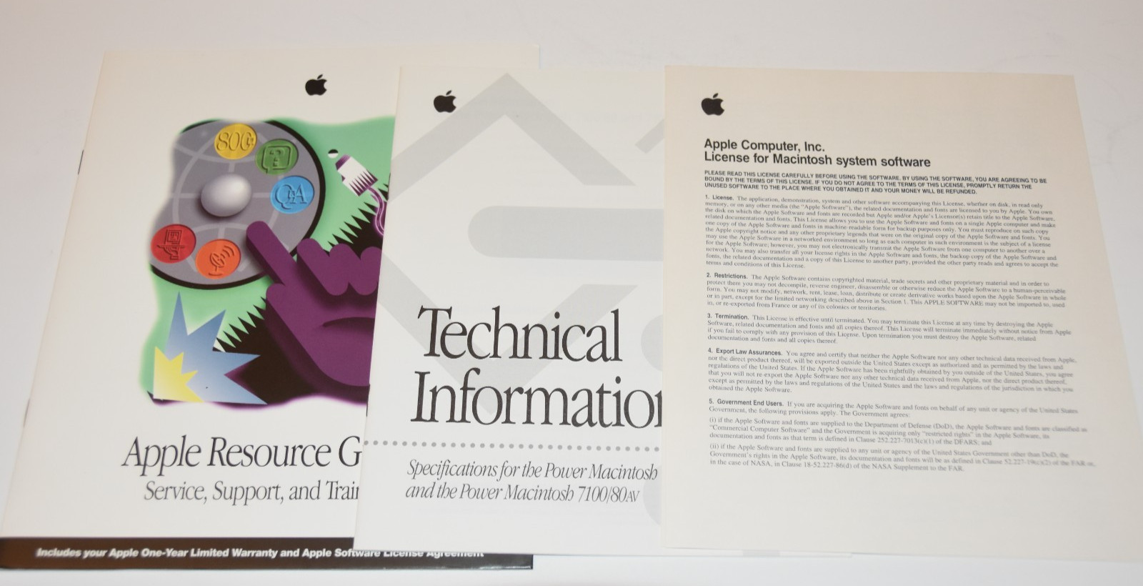 vintage 90s Apple Resource Guide Tech Info Power Mac 914-1216-A 030-6499-A 1994