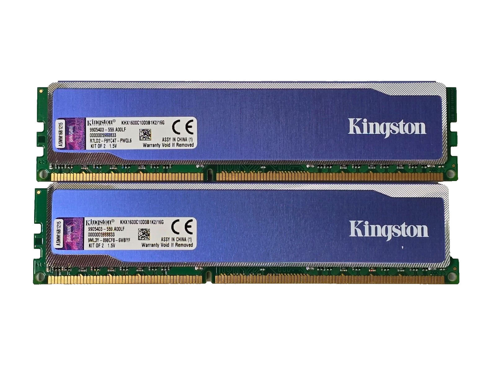 (2 Piece) Kingston HyperX Blu KHX1600C10D3B1K2/16G DDR3-1600 16GB (2x8GB) RAM
