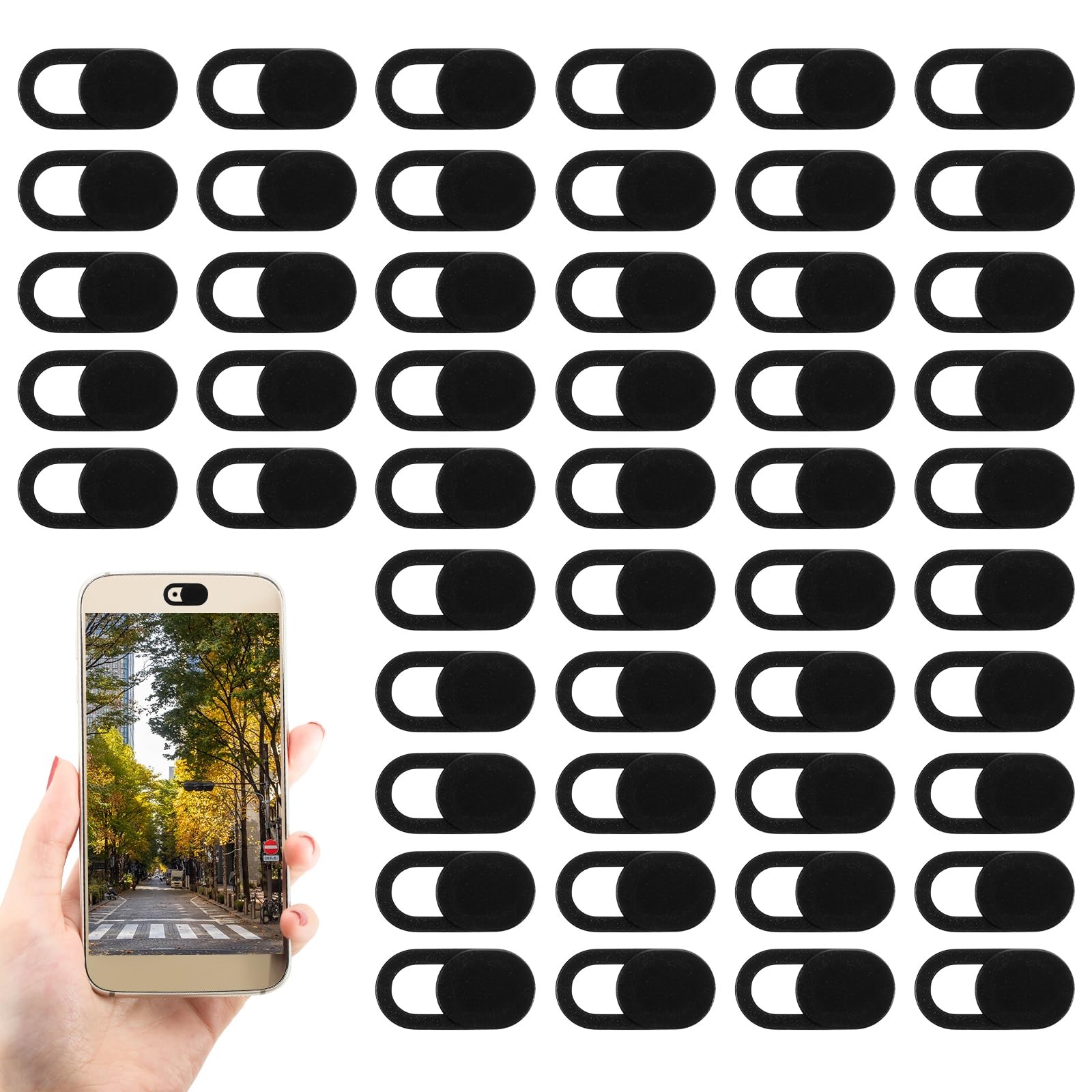 50 Pack Ultra-Thin 0.023 Inch Webcam Cover Slide Laptop Phone Computer PC