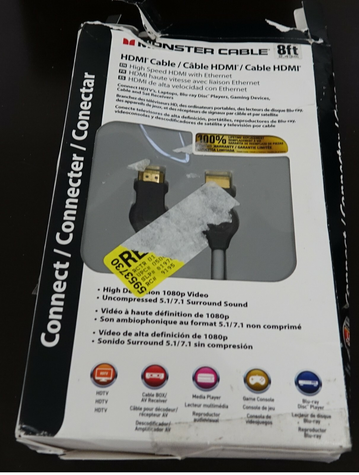 Monster Essentials High Performance HDMI Cable, 8-feet