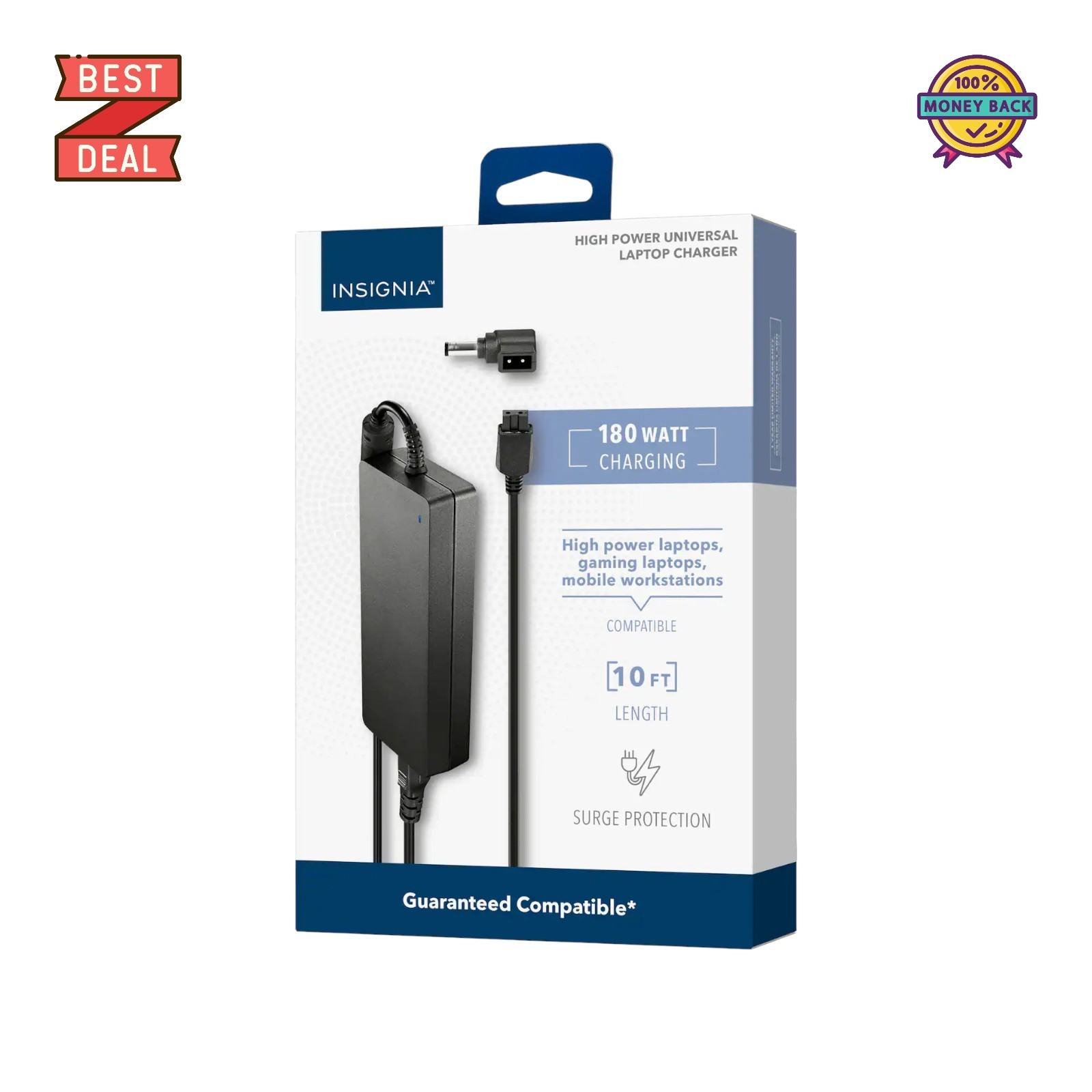 Insignia Universal 180W Laptop Charger Power Adapter 19V NS-PWL9180 Open Box