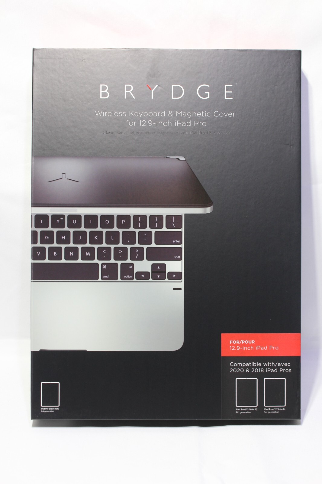 Brydge WIRELESS KEYBOARD & MAGNETIC COVER for 12.9" IPAD PRO- NEW IN BOX