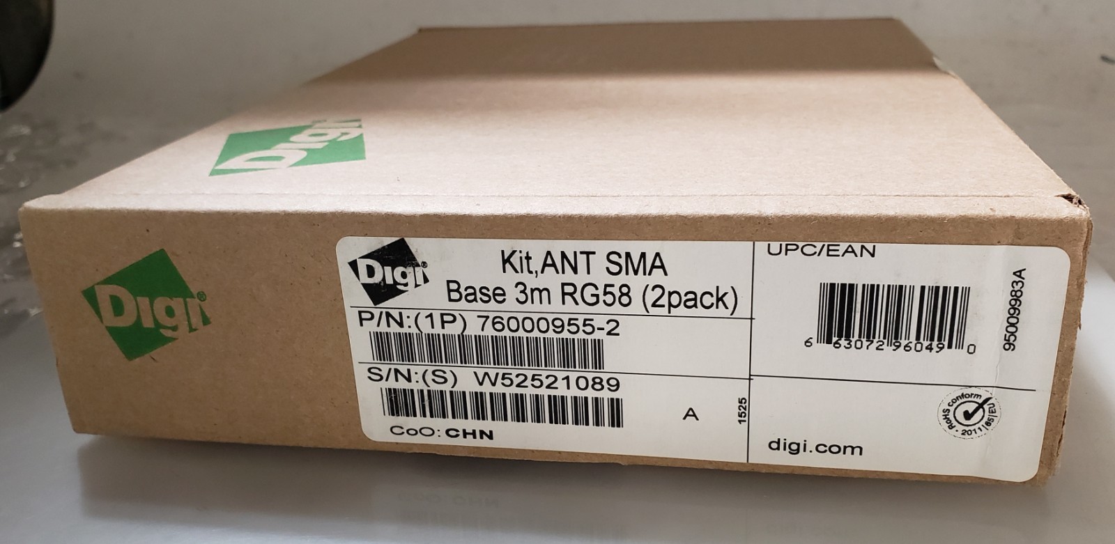 (2-Pack) Digi ANT SMA KIT 76000955-2 Base 3m RG58 NEW *SEALED*