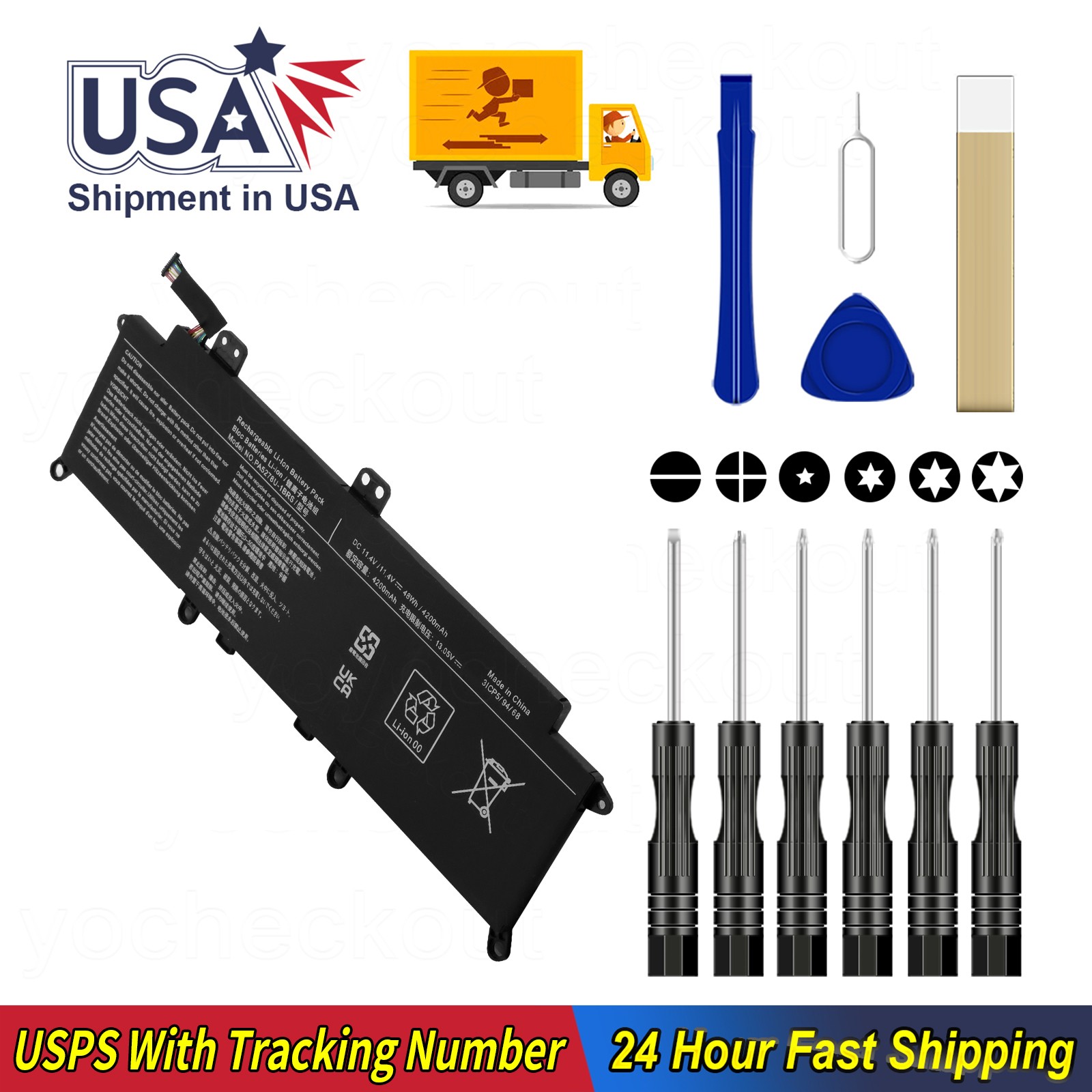 Battery PA5278U-1BRS Compatible For Toshiba Tecra X40-D-10Q/X40-D-16J/X40-D-10U
