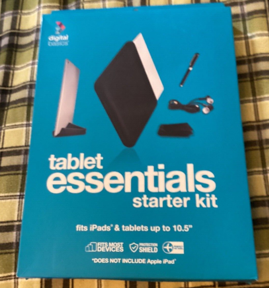 NIB Digital Basics Tablet Essentials Starter Kit Fits iPads & Tablets Upto 10.5"