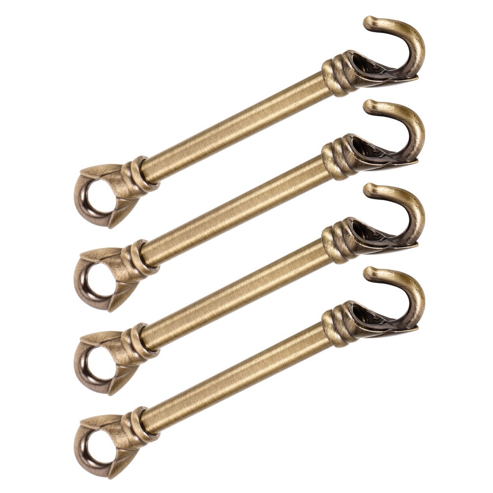 4Pcs Sturdy Coffee Metal Ceiling Light Hanging Rods with Hook for Lamp Repair
