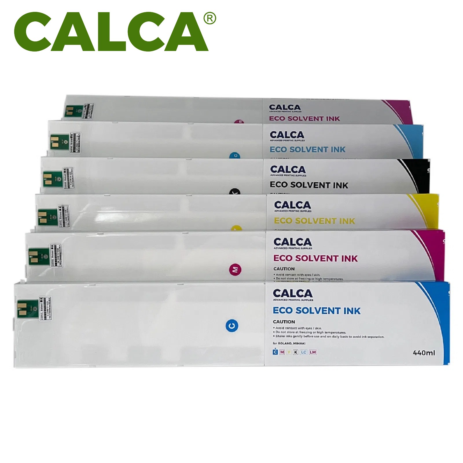 Compatible 440ml Roland ECO-Sol Max Ink Cartridge Y M C K