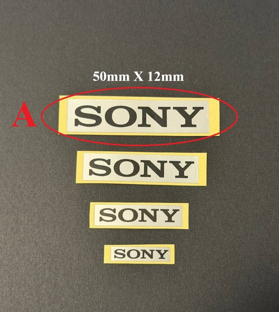 1 Pc Silver PVC Sticker Label Decal  Badge for Sony