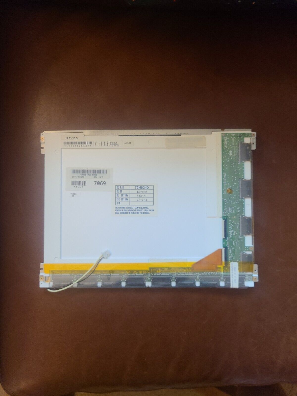 IBM Thinkpad 12.1in SVGA LCD Screen Assy 73H8200