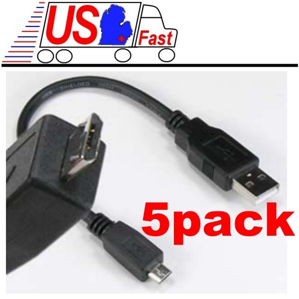 Lot5pk 8"inch short USB Micro 5pin Digital Phone/Charger/Sync Cable/Cord/Wire 6"