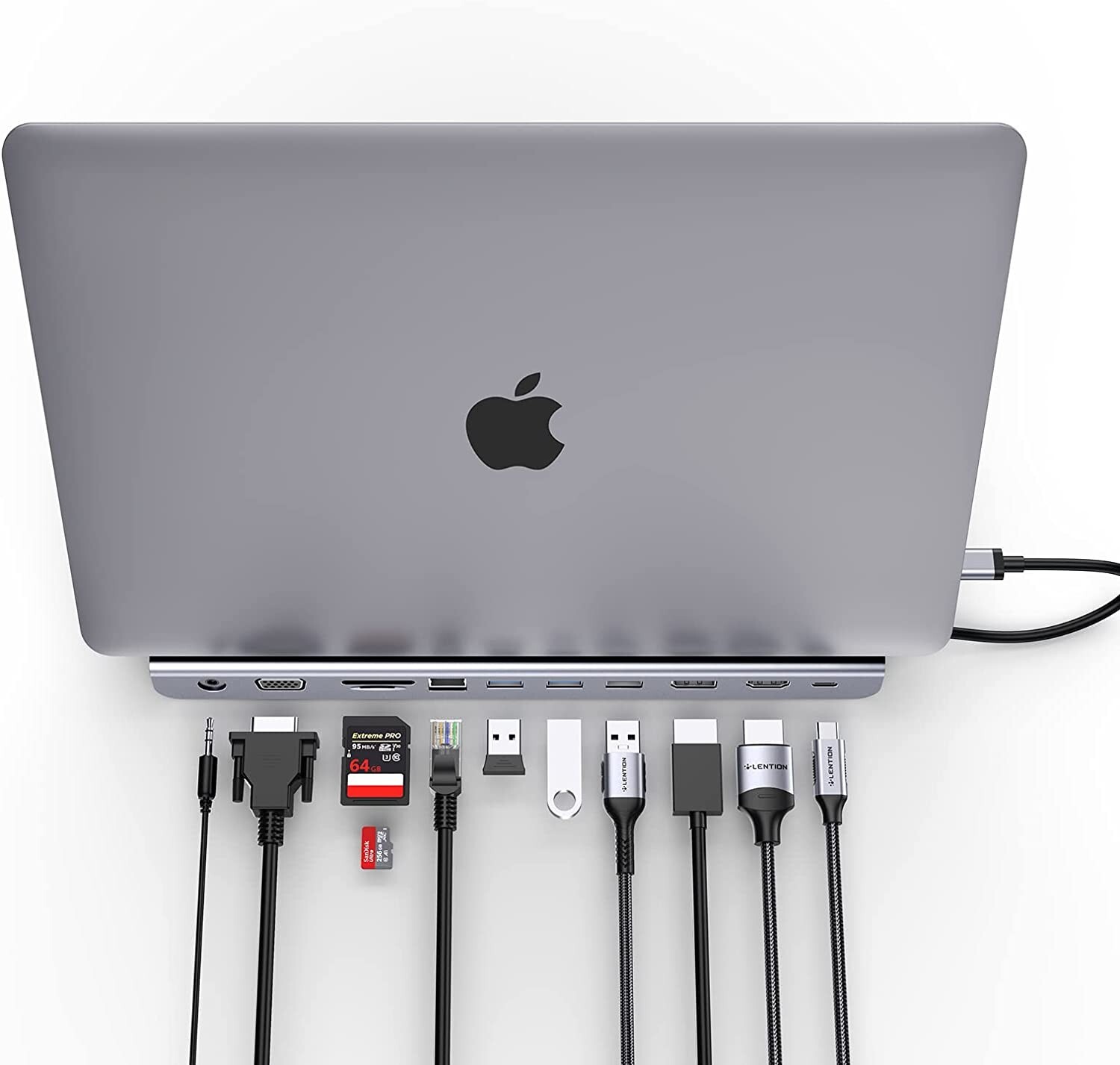 LENTION USB C Docking Station with 100W PD 4K HDMI/DisplayPort VGA Ethernet C...