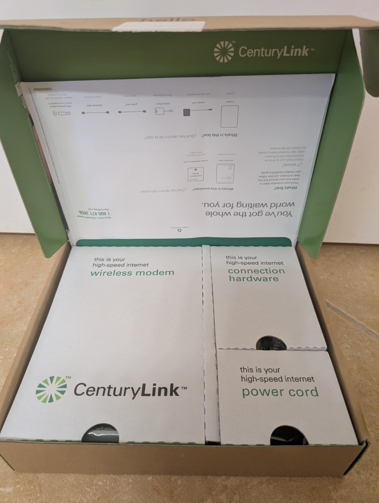 CenturyLink High-Speed Internet Wireless Modem Router Kit C1000A / C1100Z NIB