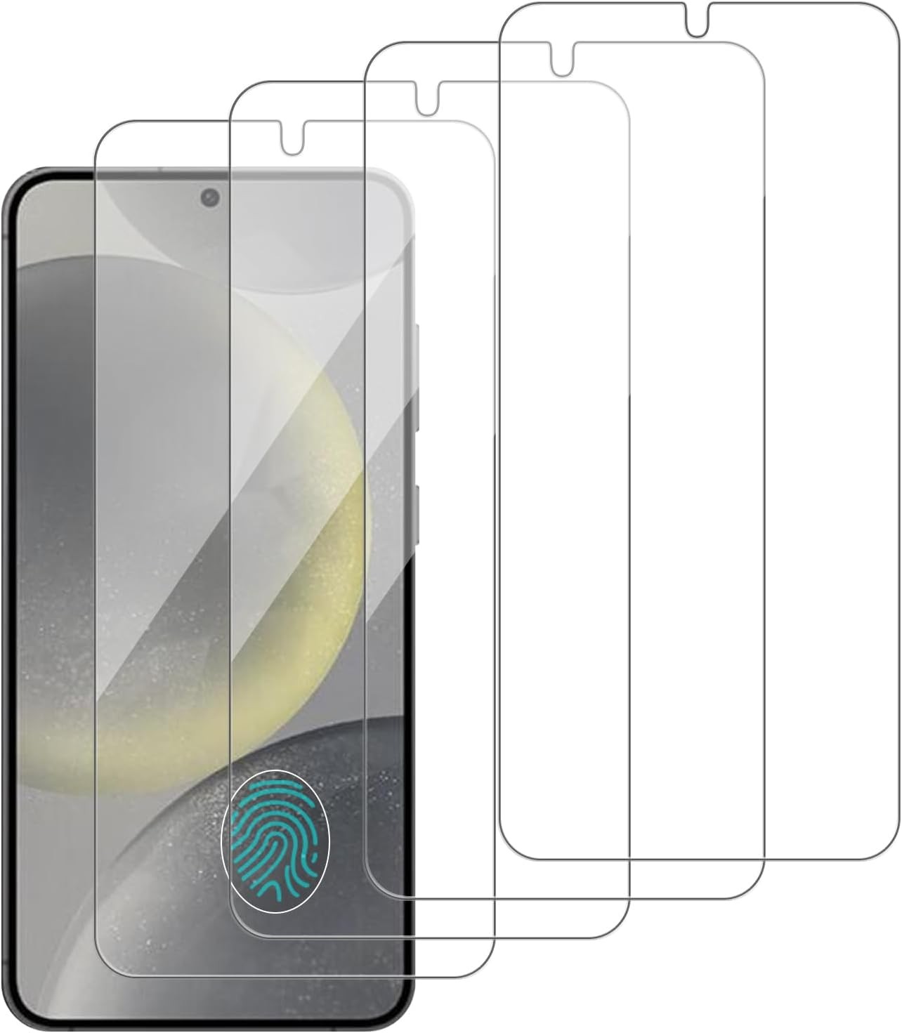 4 Pack Glass Screen Protector for Samsung Galaxy S24+ [9H Hardness] - Scratch Re