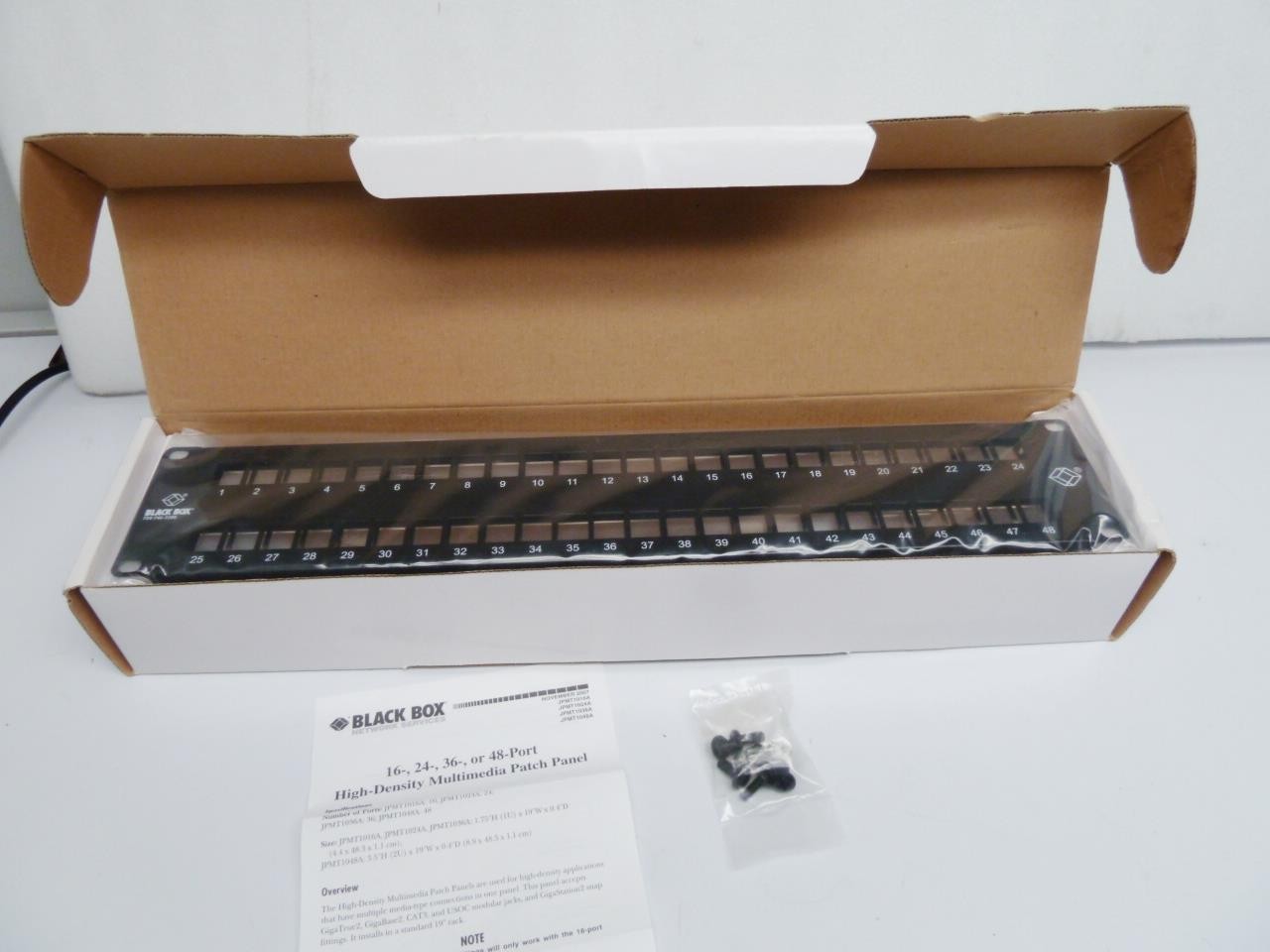 NEW - BlackBox Multimedia Patch Panel High Density, 48-Port - 2RU | JPMT1048A