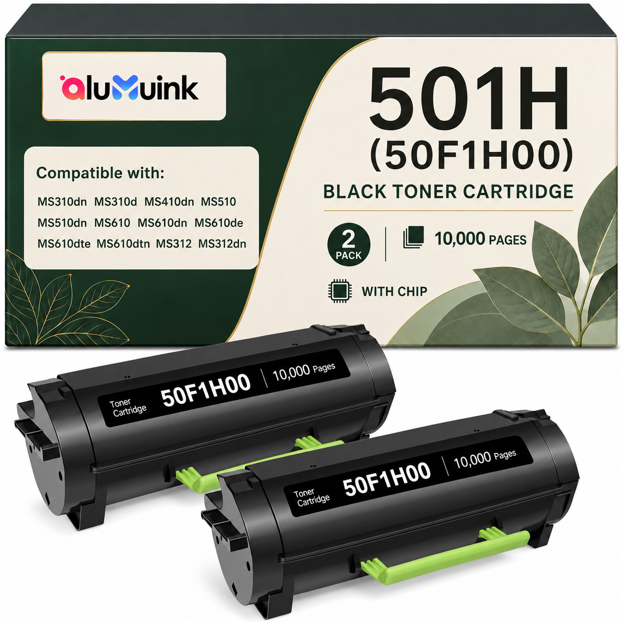 50F1H00 High Yield Toner Cartridge for MS310dn, MS312dn, MS315dn MS410dn MS415dn