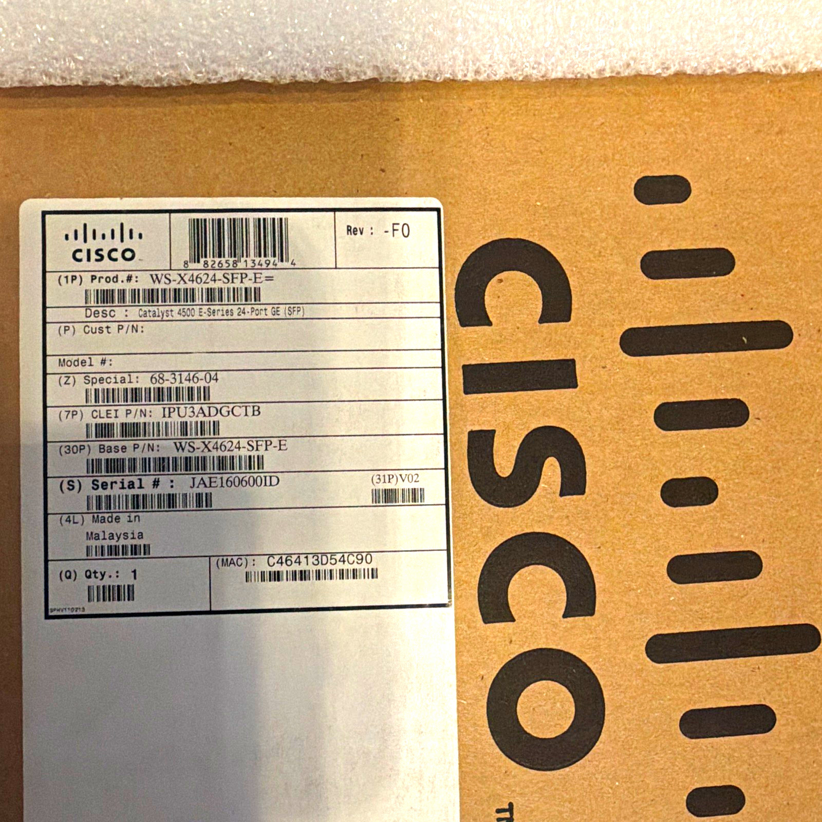 Cisco Catalyst 4500 E-Series WS-X4624-SFP-E= 24-Port GE SFP 1Gbps Module