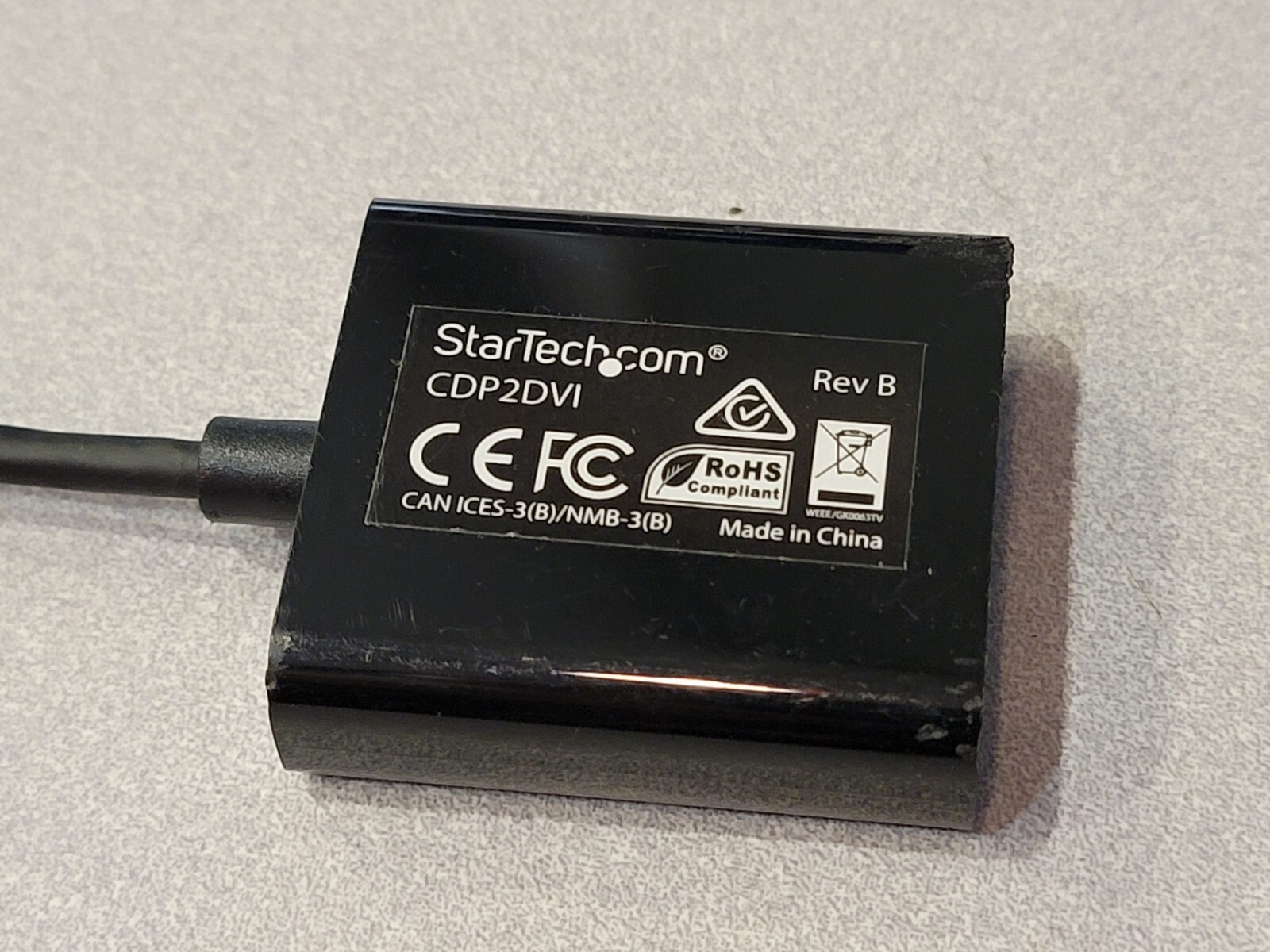 USB C TO DVI StarTech.com CDP2DVI USB-C to DVI Adapter | 6"