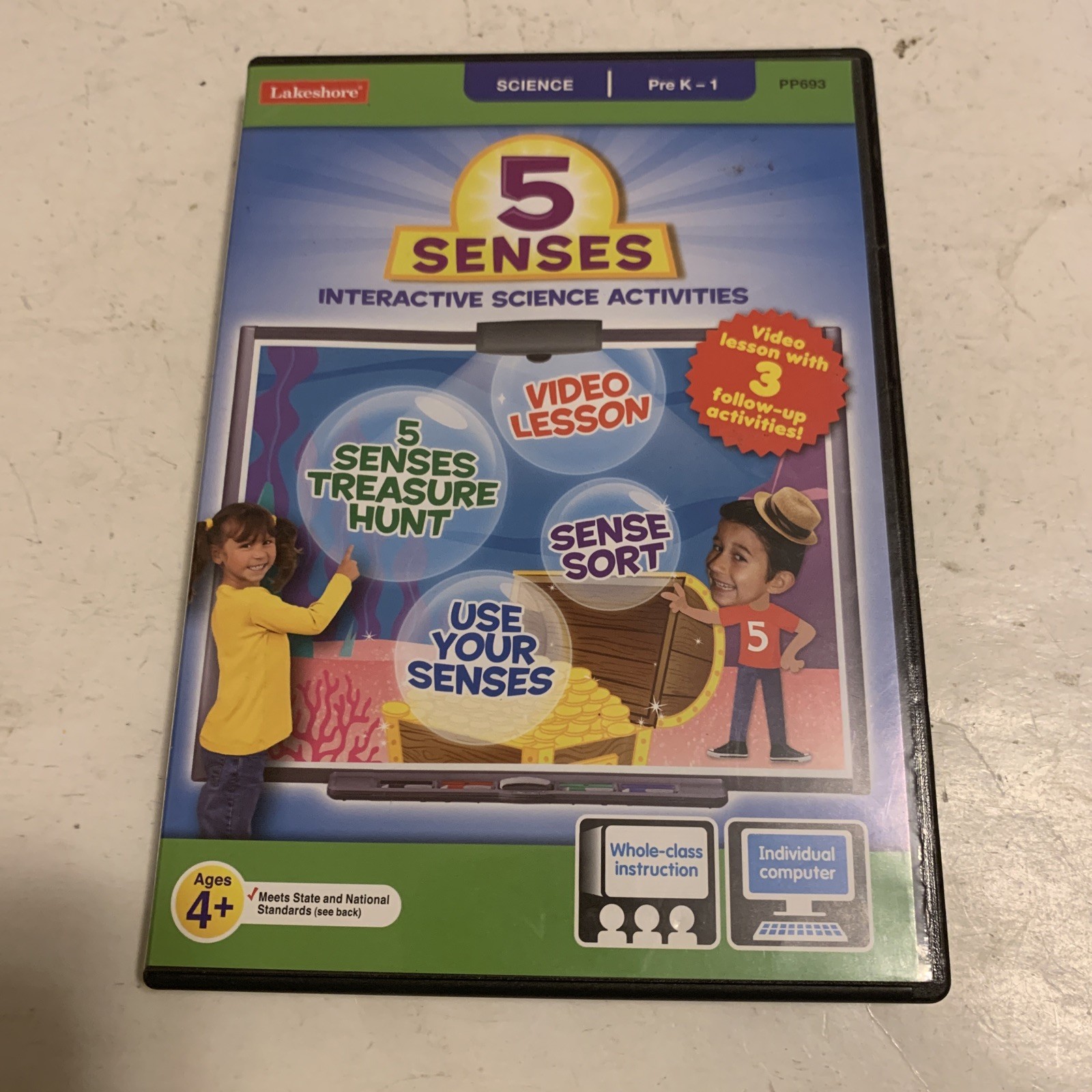 LAKESHORE Interactive Science Activities CD-ROM  5 Senses Pre K-1 .   DVD12