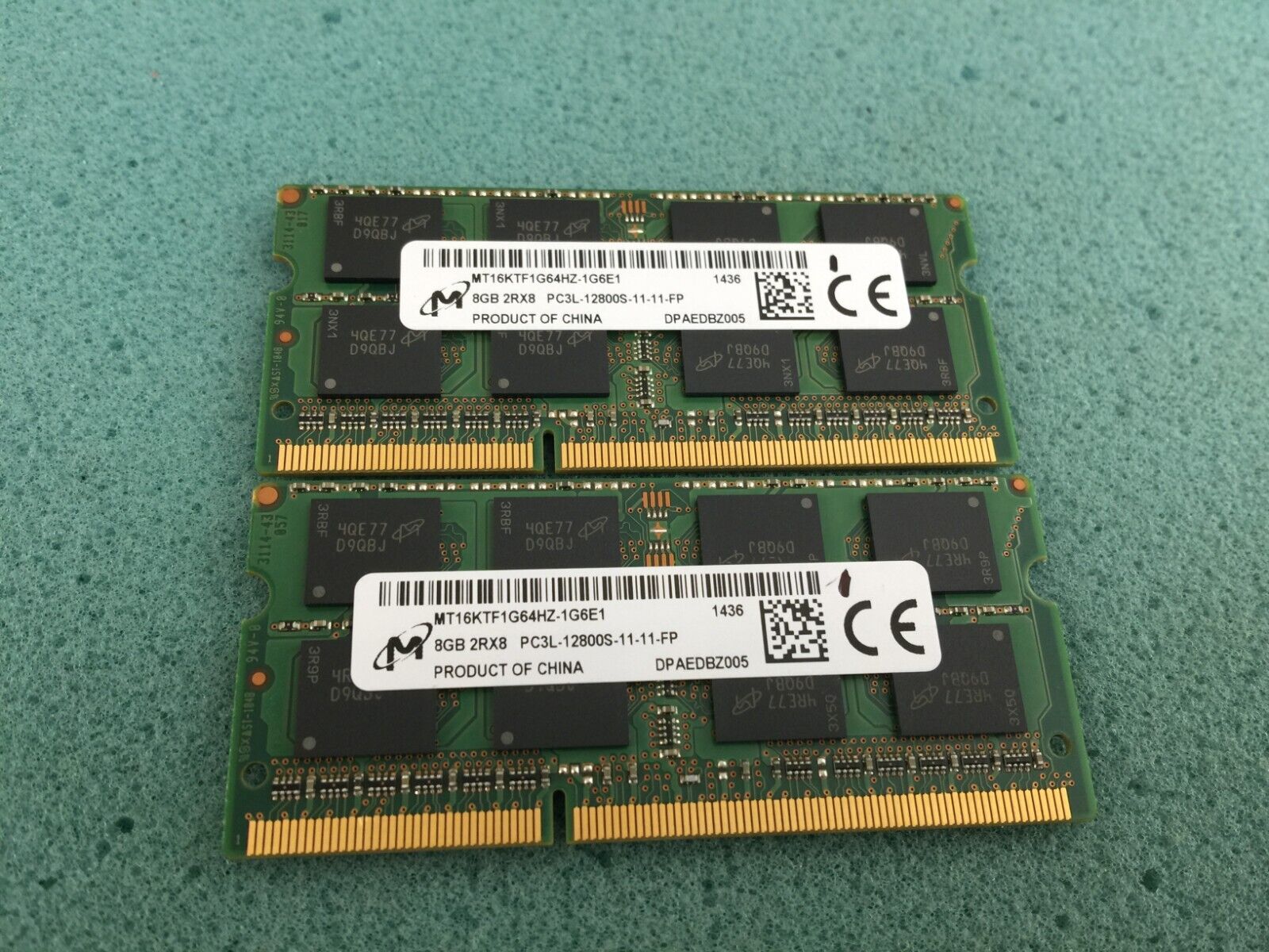 Micron 16GB(2 x 8GB) MT16KTF1G64HZ-1G6E1 PC3L-12800S DDR3 SODIMM Laptop RAM R491