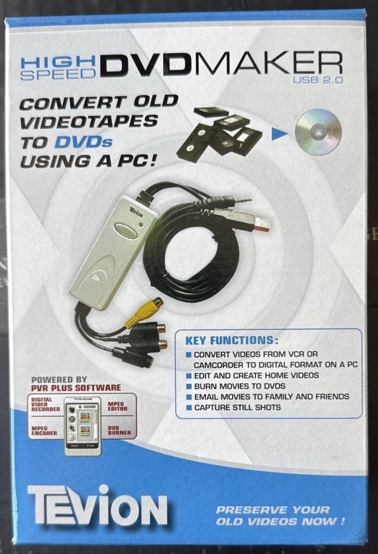 New Tevion High Speed DVD Maker VHS & Camcorder Converter