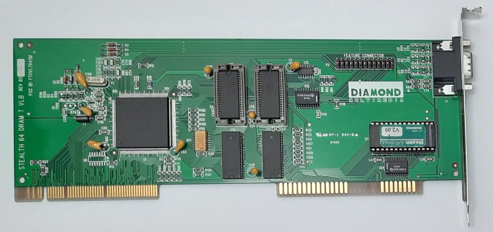 Diamond Stealth 64 DRAM T VLB Graphics Card (S3 Trio64, 2MB, Retro, 1995)