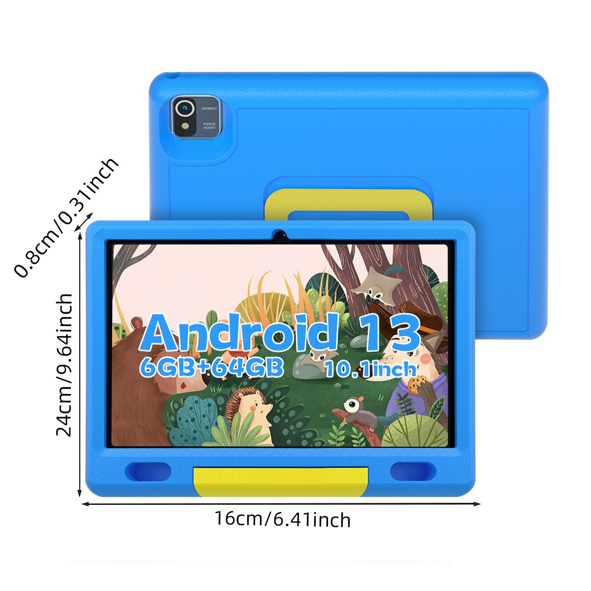 Android 13 10 inch Tablet 6GB RAM 64GB ROM for kid IPS LCD WIFI Parental Control